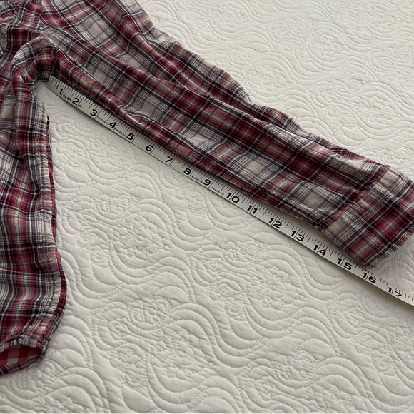 AEROPOSTALE Women’s Long Sleeve Plaid Lined Button Down Shirt L - Picture 12 of 15
